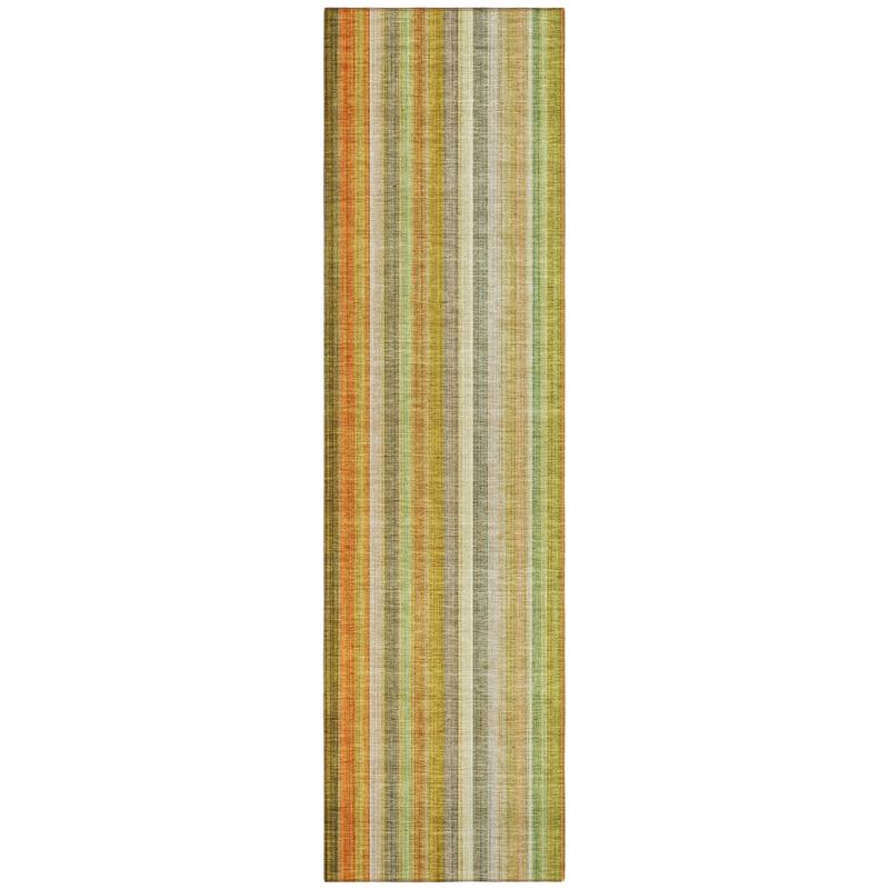 Machine Washable Indoor/ Outdoor Striped Chantille Rug