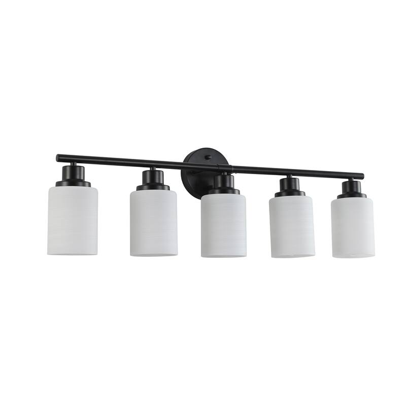 Bathroom Vanity Light 4/5/6-Light Black Finish Fixture - 4-Light - 5-Light