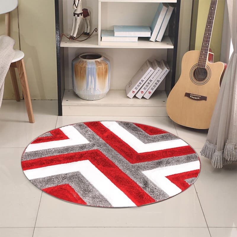 Santorini Collection Abstract Angle Area Rug