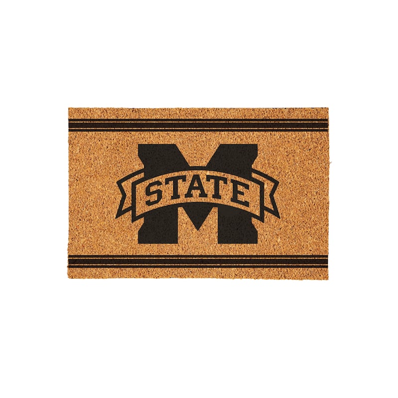 Mississippi State University Monochrome Indoor/Outdoor Coir Door Mat