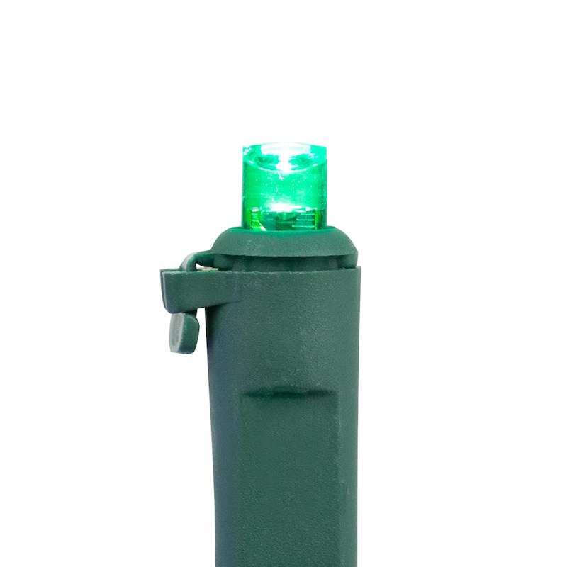 Wide Angle Christmas Lights - Multi-Color LED - 49' Green Wire - 200ct