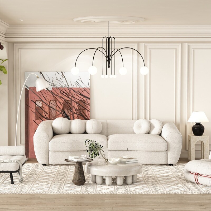 Modern online curved sectional