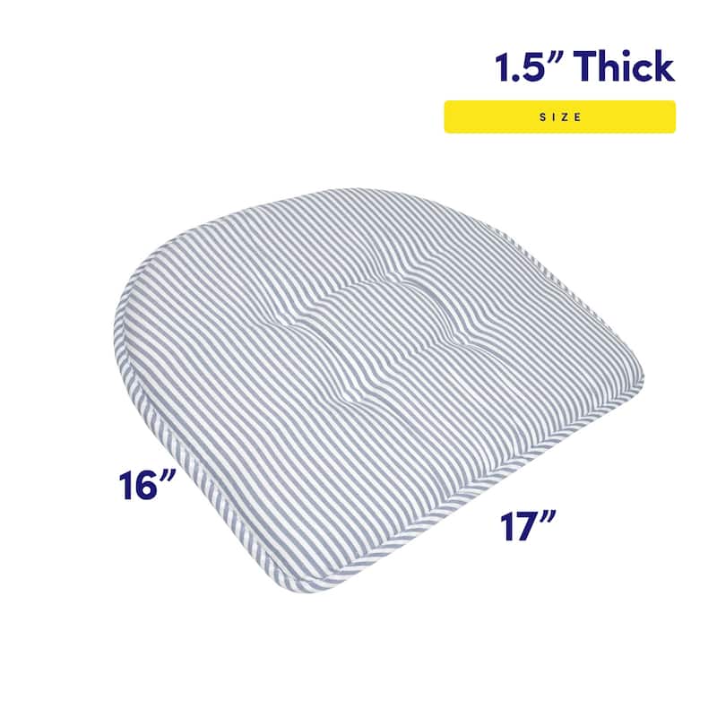 Pinstripe U-shaped Memory Foam Chair Pad