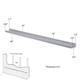Wallniture Denver TJ 46" Picture Ledge Wall Shelves, Gray, Set of 4 - Gray