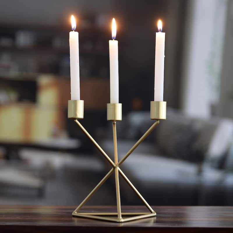 Novica Handmade Golden Warmth Iron Candle Holder