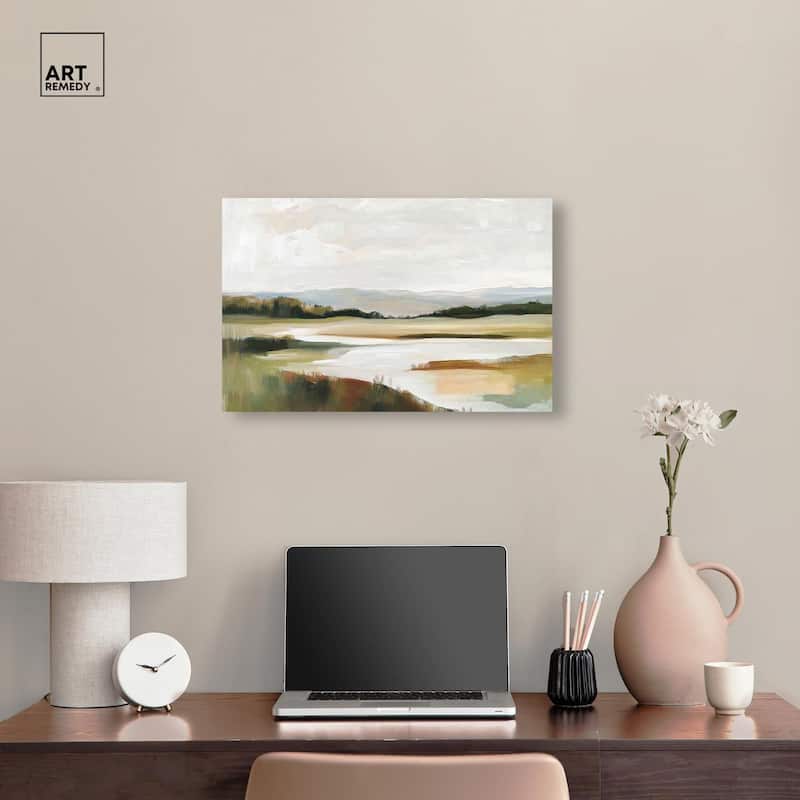 Verdant Valley Canvas by Art Remedy, Gallery Wrapped