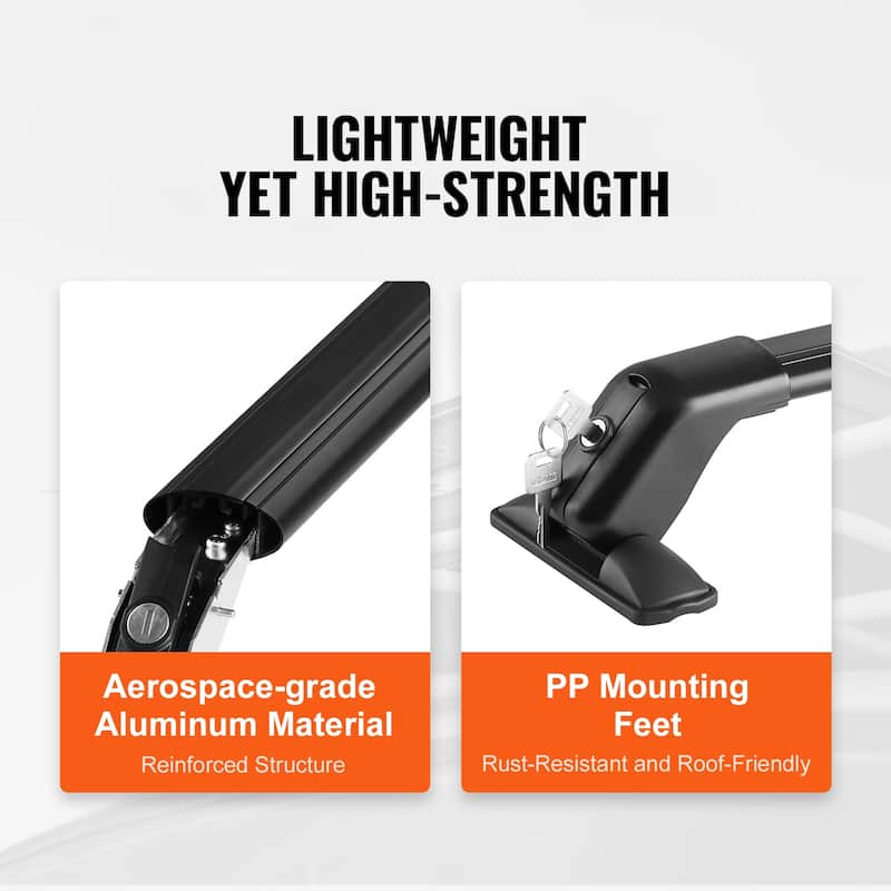Universal Roof Rack Cross Bars, Aluminum Roof Rack Crossbars, for SUVs, Sedans, and Vans