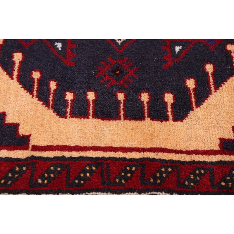 ECARPETGALLERY Hand-knotted Teimani Beige, Red Wool Rug - 3'2 x 6'1
