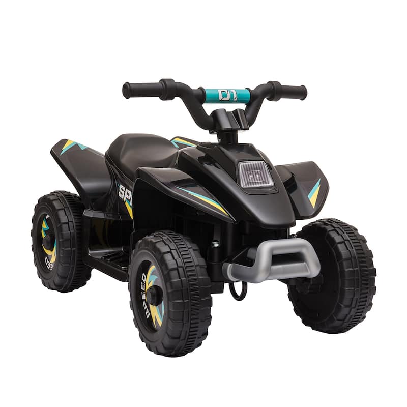 Black Off-Road Vehicle Toy with Four Wear-Resistant Wheels, Cool Electric Motor Vehicle, Ride on Beach Car for Lawn