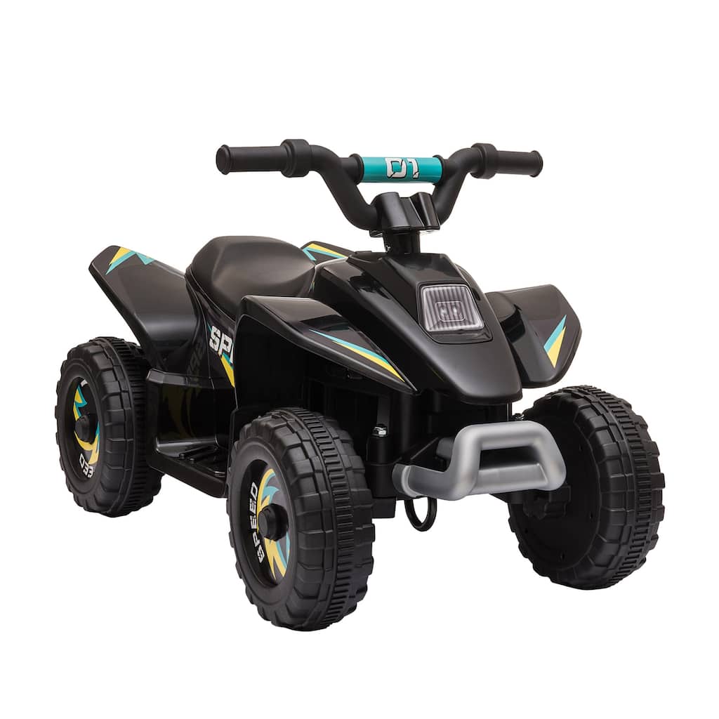 Electric Motorized Quad Battery Powered Vehicle with Forward/Reverse Switch for 18-36 Months Old Toddlers, Black