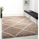 preview thumbnail 12 of 135, SAFAVIEH Hudson Shag Estella Diamond Trellis 2-inch Thick Rug 10' x 14' - Beige/Ivory