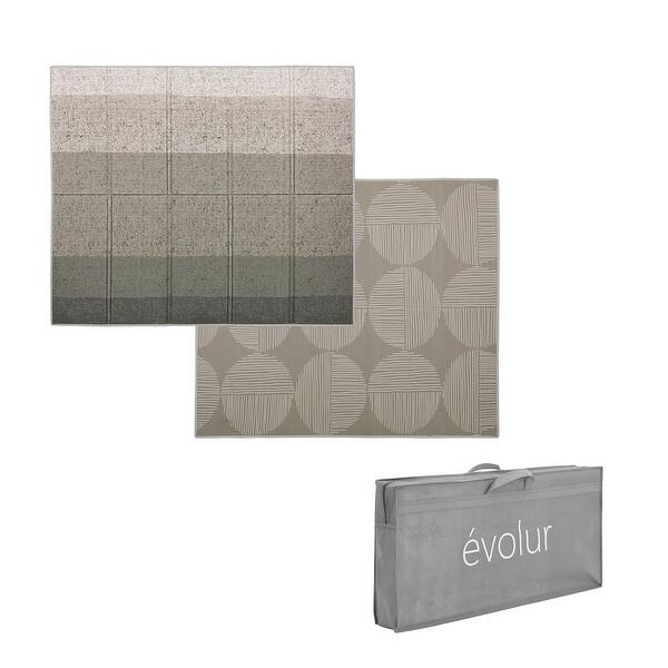 slide 2 of 20, Evolur CozyCush Reversible Non-Toxic Playmat Ombre