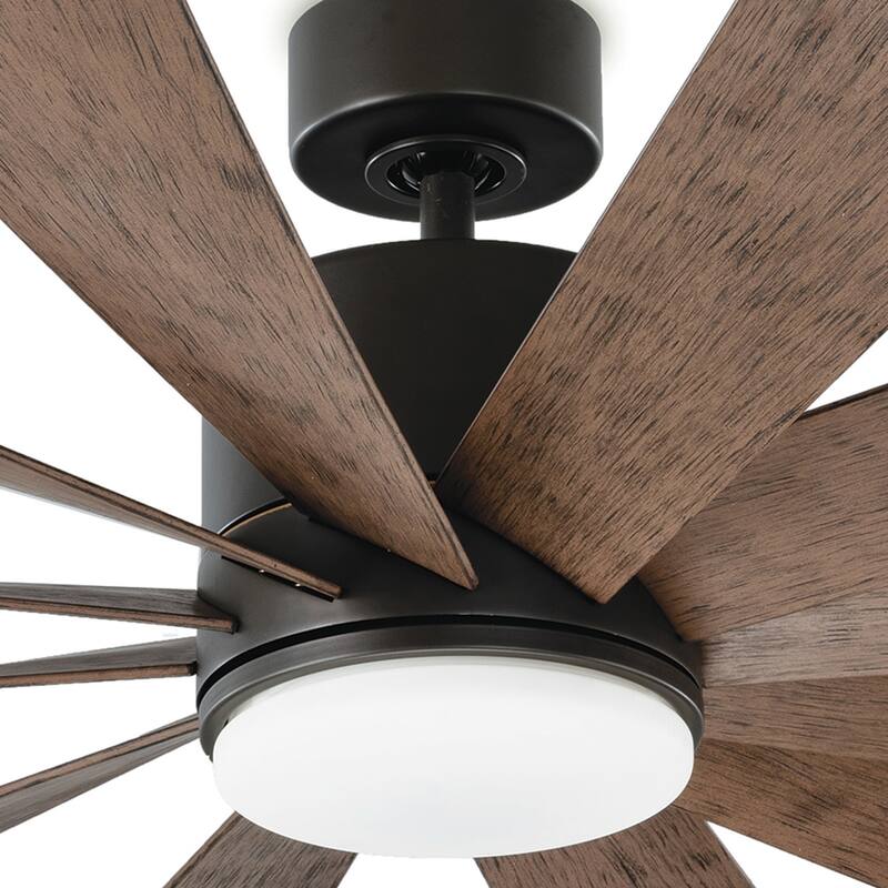 Windflower 60-inch 12-blade Indoor/ Outdoor Smart LED Ceiling Fan