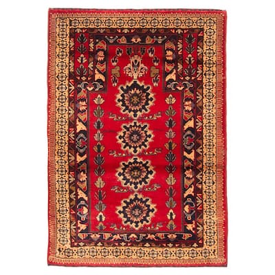 Teimani Red Rug 3'0" x 4'4" - 3'0 x 4'4