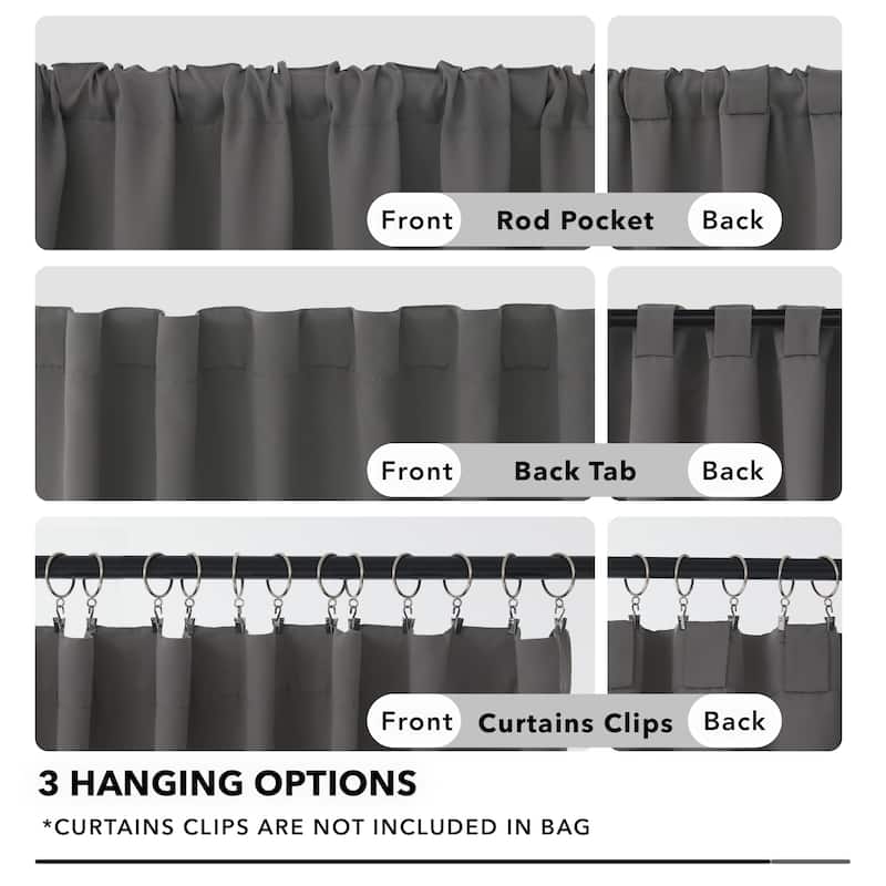 Deconovo Back Tab Blackout Curtains (2 Panel)