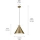 preview thumbnail 8 of 9, Kichler 52177 Zailey 16" Wide Pendant