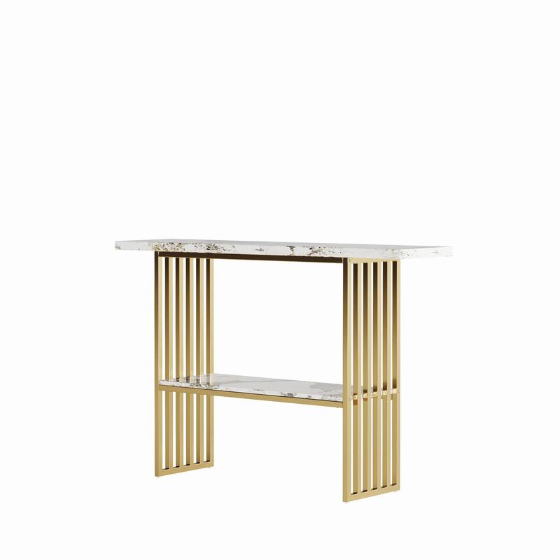 Chic Console Table Sofa Table with Open Shelf, Hallway Table Entryway Table Side Table for Living Room