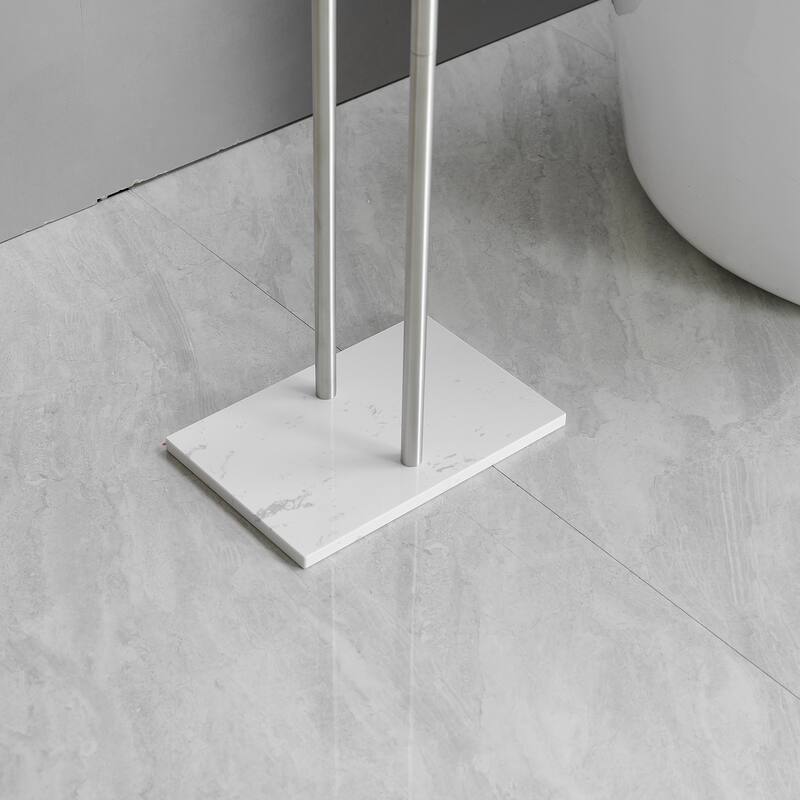 2-Tier Freestanding Towel Racks with Marble Base