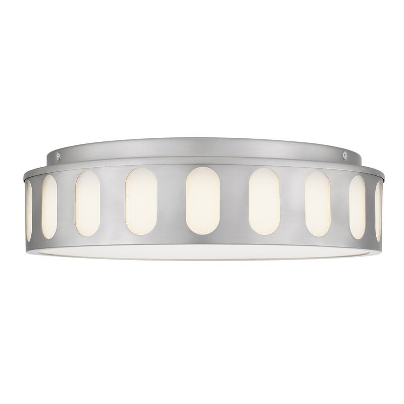 15.15-in Antique Brass LED Flush Mount
