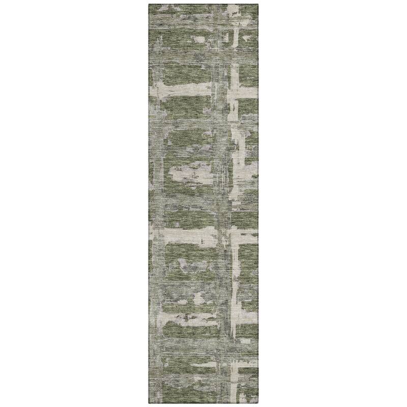 Machine Washable Indoor/ Outdoor Chantille Abstract Contemporary Rug