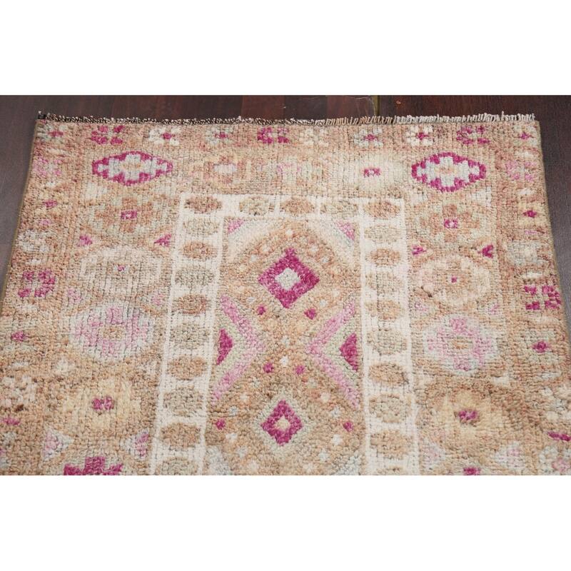 Clearance Antique Look Anatolian Oriental Wool Runner Rug Hand-knotted - 3'1" x 12'9"