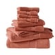 preview thumbnail 78 of 130, Madison Park Signature 800GSM Ultra-Soft 100% Cotton Absorbent Towel Set 8-Piece - Coral