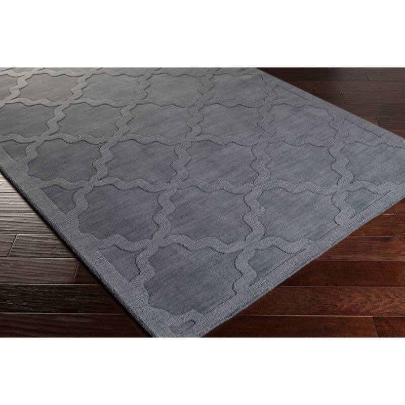 Hand-Tufted Amy Tone-on-Tone Lattice Wool Area Rug
