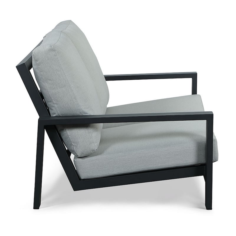 Benton 4-Piece Aluminum Outdoor Conversation Sofa Set with Cushions