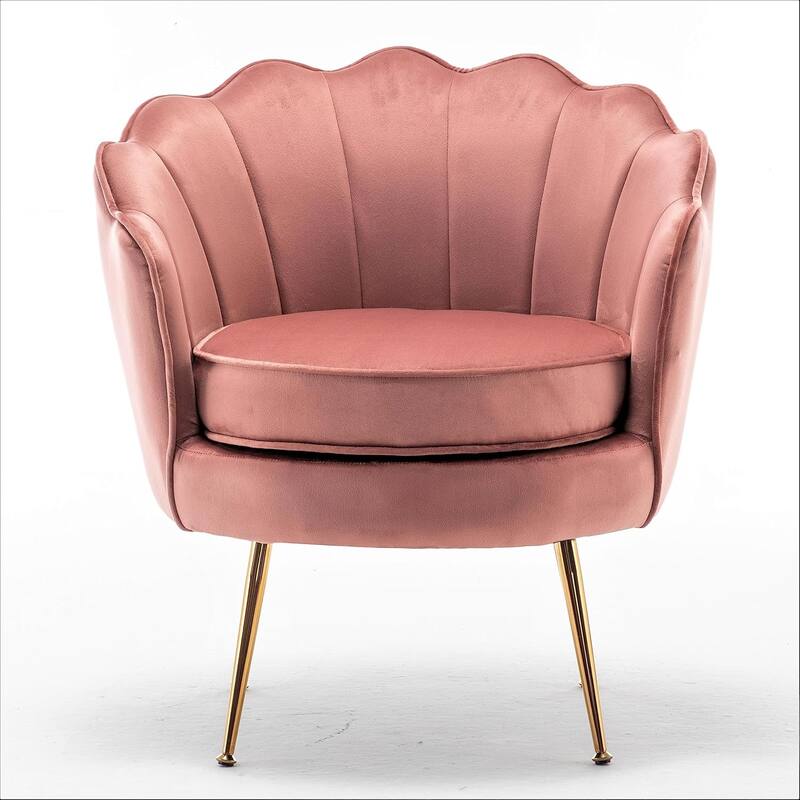 Cavett 28.3" Wide Velvet Accent Chair with Metal Legs