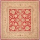 SAFAVIEH Anatolia Angeline Traditional Oriental Hand-spun Wool Rug - 8' x 8' Square - Red/Ivory