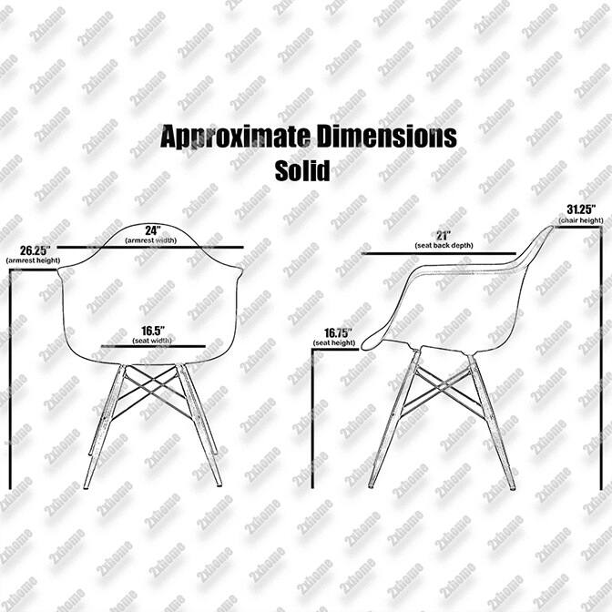 Molded Shell Eiffel Dining Arm Chair (Set of 2)