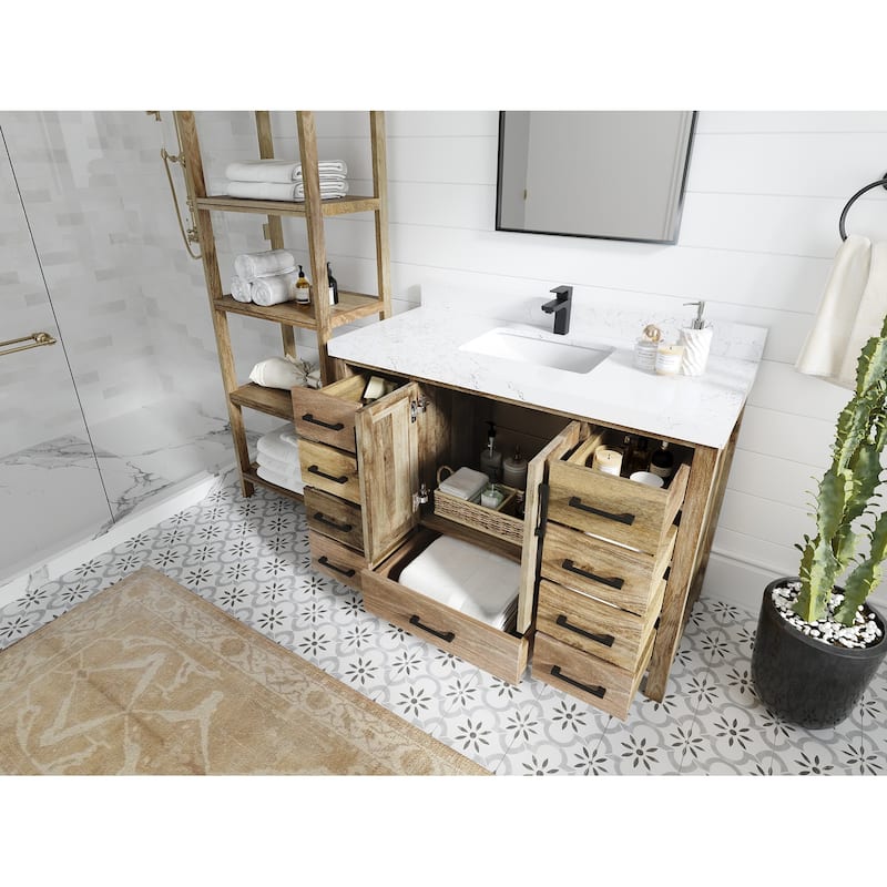 Willow Collections 48 in. W x 22 in. D Malibu Mango Single Sink Bathroom Vanity with Countertop
