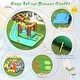 preview thumbnail 21 of 24, Inflatable Waterslide Bounce House Climbing Wall Ball Pit with Blower - Green, Yellow and Blue - 145" x 120" x 91" (L x W x H)