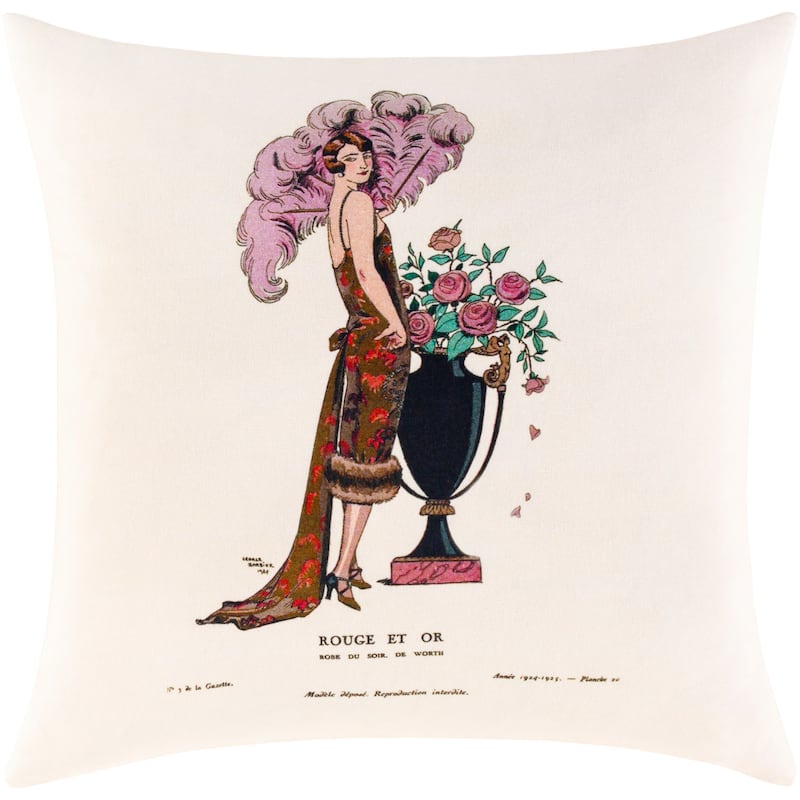 Artistic Weavers Adelia Vintage Fashion Printed 18-inch Throw Pillow