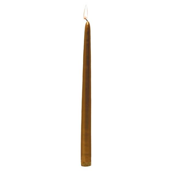 Dotted Taper Candles, Full Set of 3, Red & gold main image 0