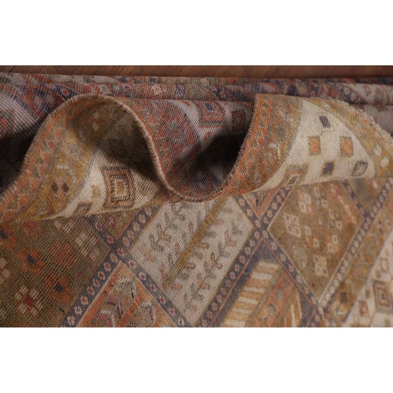 Hand Knotted Oriental 100% Wool Carpet Traditional Garden Design Multi-Colored Bakhtiari Area Rug - 9' 6'' X 6' 5''