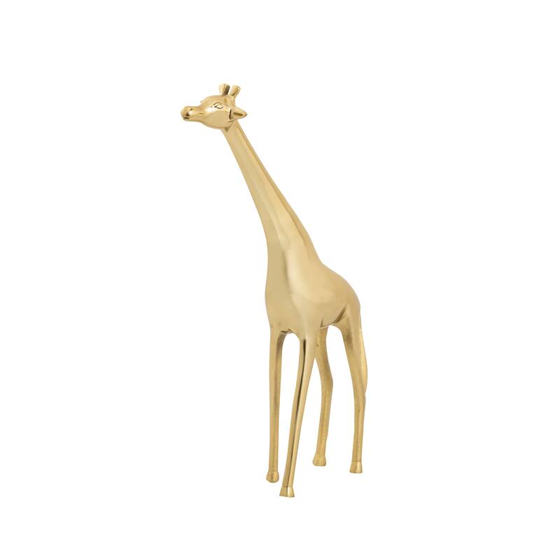 Elk Home Brass Giraffe Polished Brass Metal Sculpture