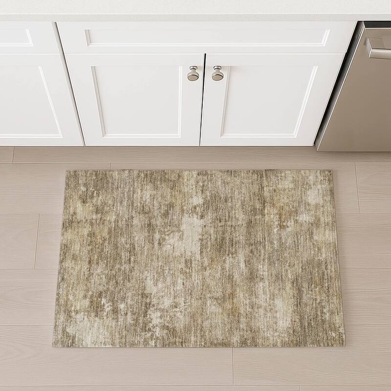 Machine Washable Indoor/ Outdoor Casual Ombre Chantille Rug