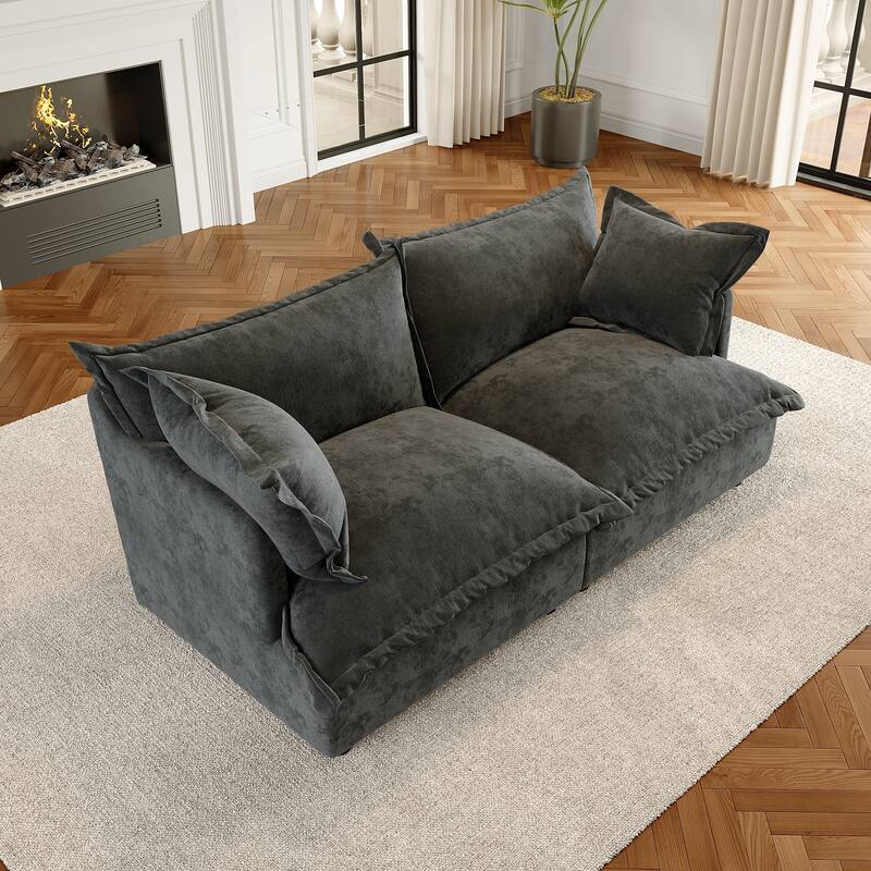 Cloud Chenille Upholstered Modular Sectional Sofa