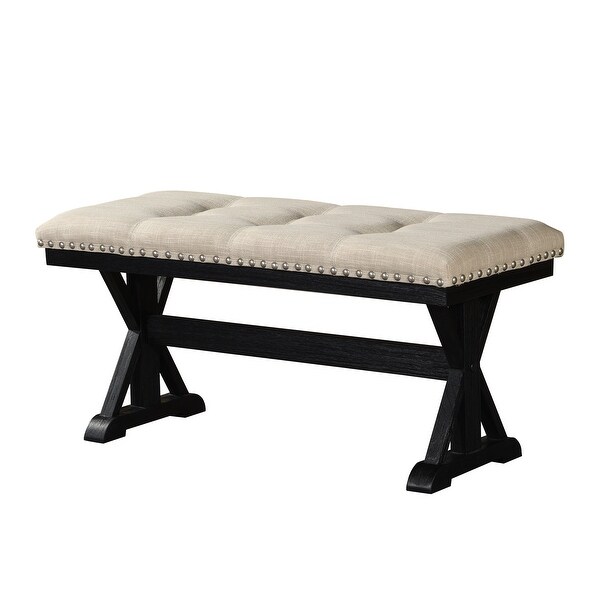 linen dining bench