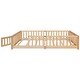 preview thumbnail 11 of 34, Queen size Floor Platform Bed with Fence Guardrails and Door