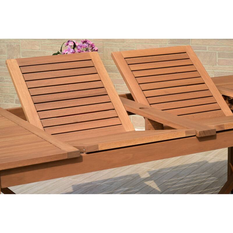 Amazonia Sunset Resin/ Eucalyptus 11-piece Outdoor Extendable Dining Set
