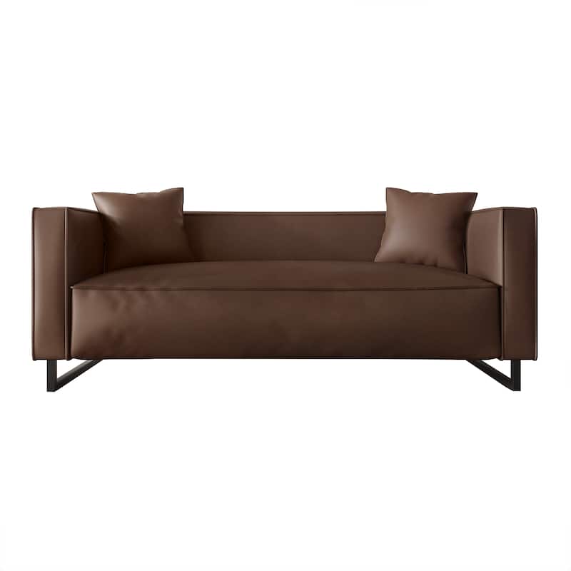 CraftPorch Mid Century Modern Upholstered Sofa - Brown