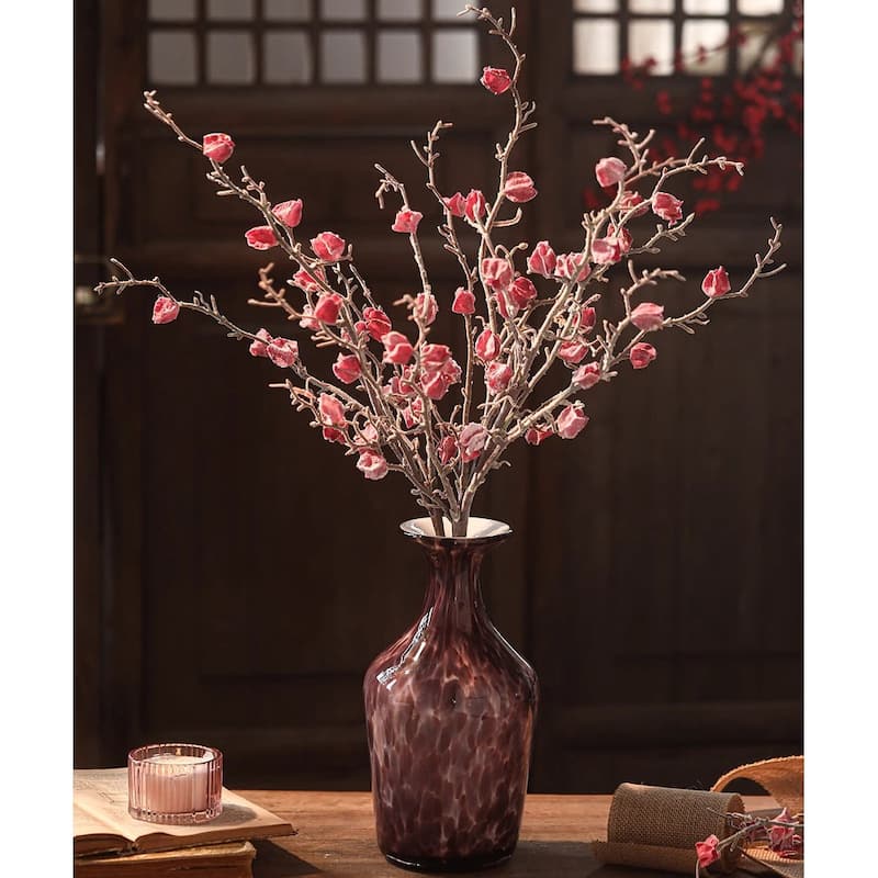RusticReach Sujin Dried Fruit Branch Stem 28" Tall - Pink - [C]-Five Stems