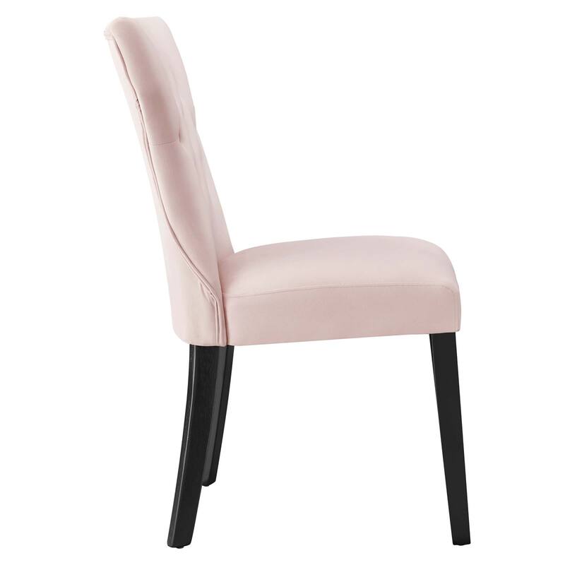 Silhouette Performance Velvet Dining Chairs - Set of 2 - N/A - Pink