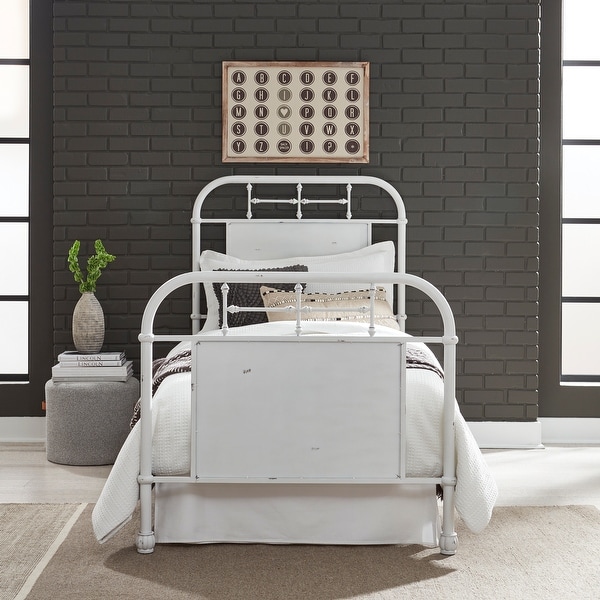 Carbon Loft Cauthen Antique White Twin Metal Bed. Opens flyout.