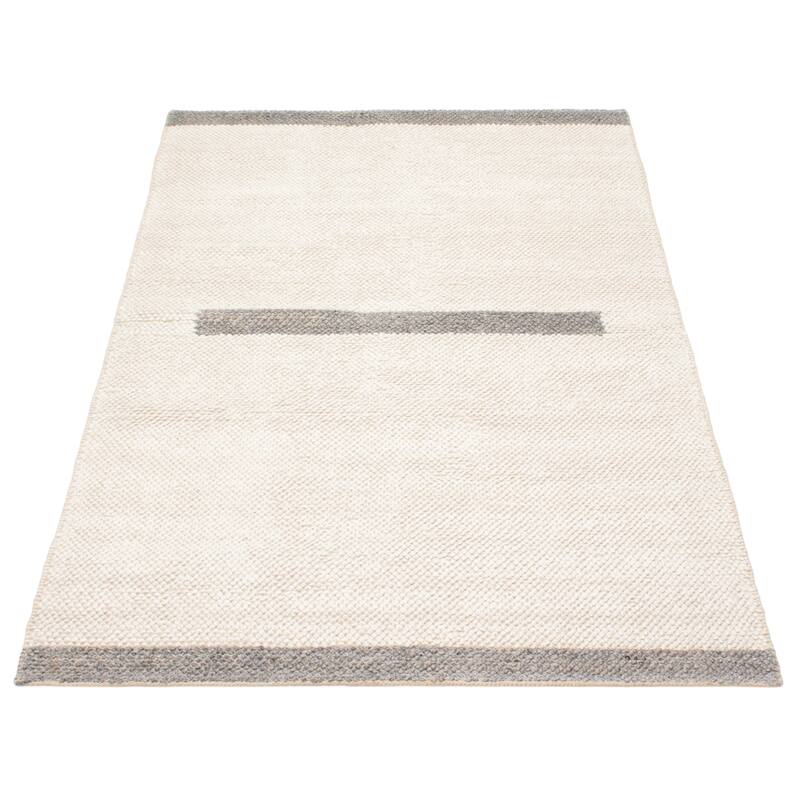 ECARPETGALLERY Braid weave Sienna Cream Wool Rug - 5'0 x 8'0