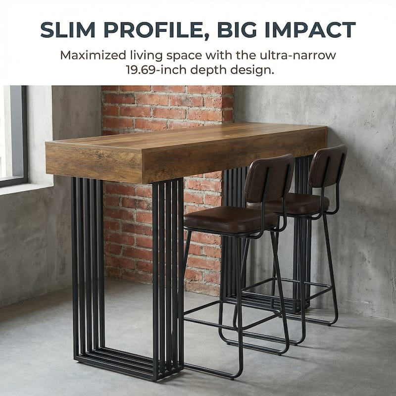 63 Inch Rectangular Bar Table