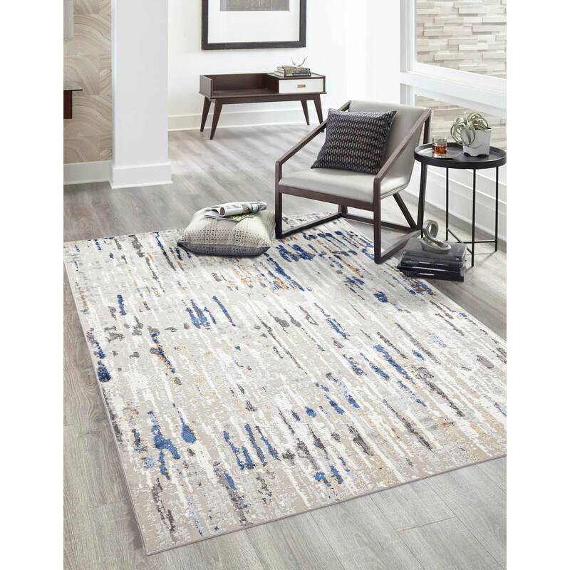 ECARPETGALLERY Machine Made Juniper Grey Area Rug