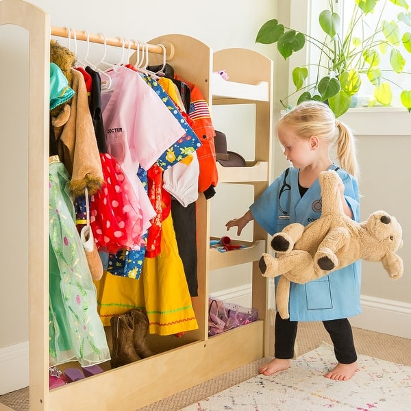 slide 2 of 6, Guidecraft See Store Dress-Up Center Natural